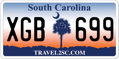SC license plate XGB699