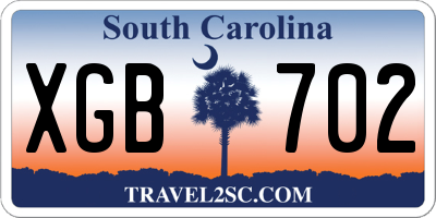 SC license plate XGB702