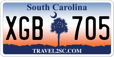 SC license plate XGB705