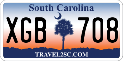 SC license plate XGB708