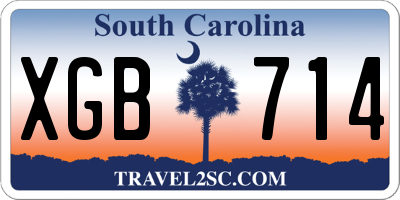 SC license plate XGB714