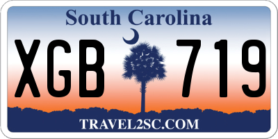 SC license plate XGB719