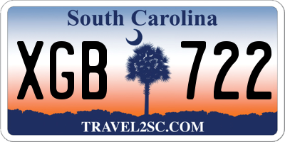 SC license plate XGB722