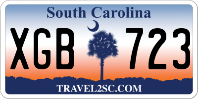 SC license plate XGB723