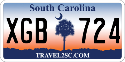 SC license plate XGB724