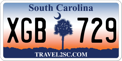 SC license plate XGB729