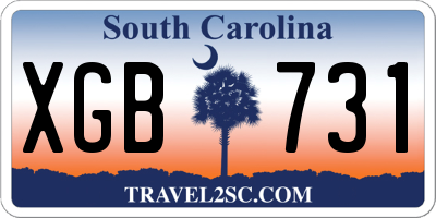 SC license plate XGB731