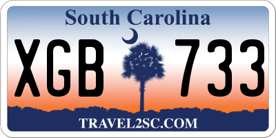 SC license plate XGB733