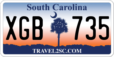 SC license plate XGB735