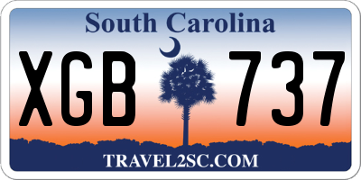 SC license plate XGB737