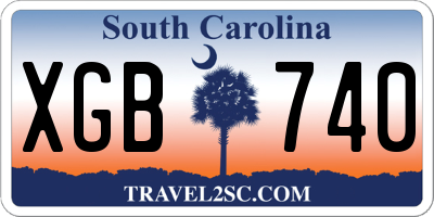 SC license plate XGB740
