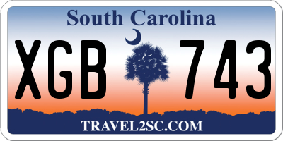 SC license plate XGB743