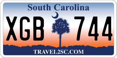 SC license plate XGB744