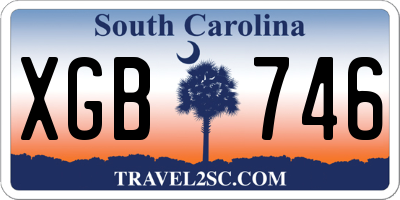 SC license plate XGB746