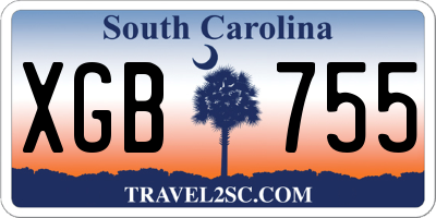 SC license plate XGB755
