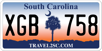 SC license plate XGB758