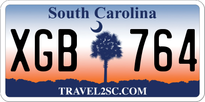 SC license plate XGB764