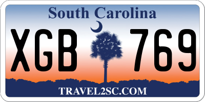 SC license plate XGB769