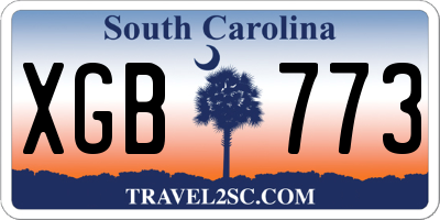 SC license plate XGB773
