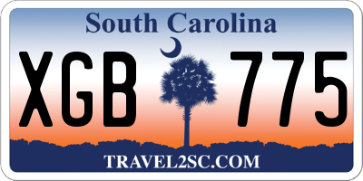 SC license plate XGB775