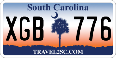 SC license plate XGB776