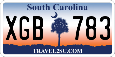 SC license plate XGB783