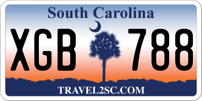 SC license plate XGB788