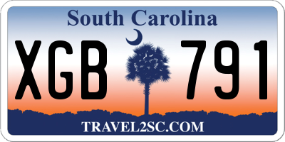 SC license plate XGB791