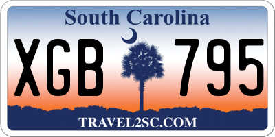 SC license plate XGB795