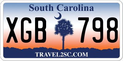 SC license plate XGB798