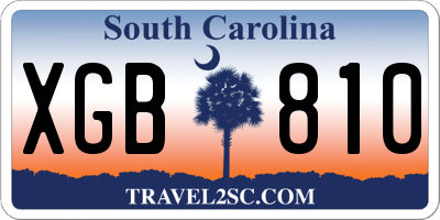 SC license plate XGB810