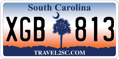 SC license plate XGB813