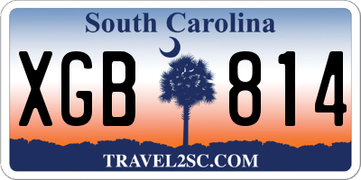 SC license plate XGB814