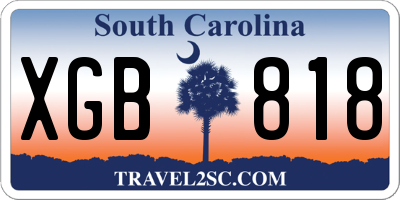 SC license plate XGB818