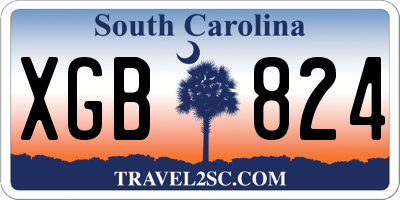 SC license plate XGB824