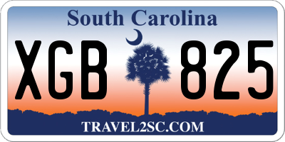 SC license plate XGB825