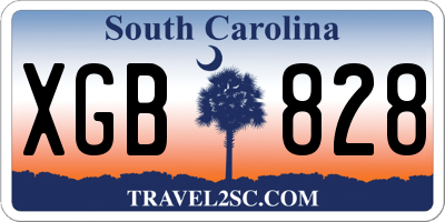 SC license plate XGB828