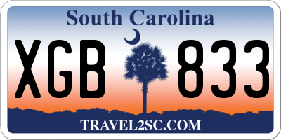 SC license plate XGB833