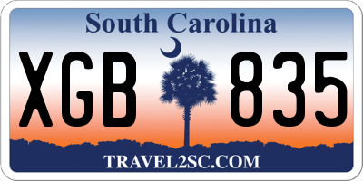 SC license plate XGB835