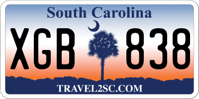 SC license plate XGB838