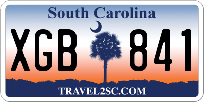 SC license plate XGB841