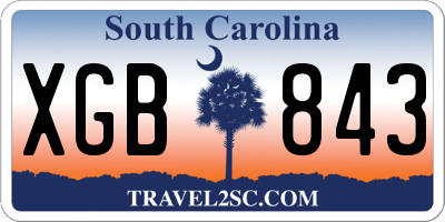 SC license plate XGB843