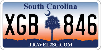 SC license plate XGB846