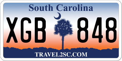 SC license plate XGB848