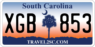 SC license plate XGB853