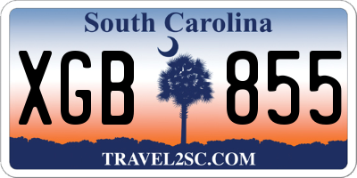 SC license plate XGB855
