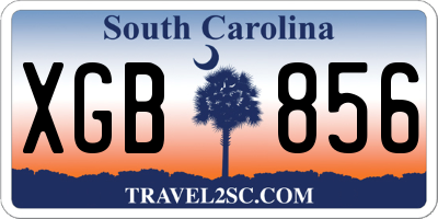 SC license plate XGB856
