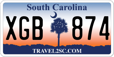 SC license plate XGB874