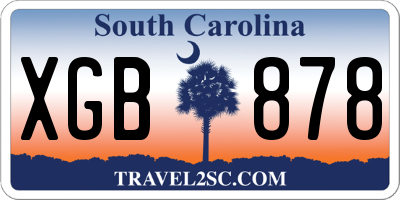 SC license plate XGB878