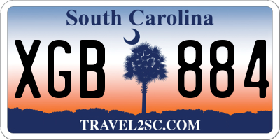 SC license plate XGB884